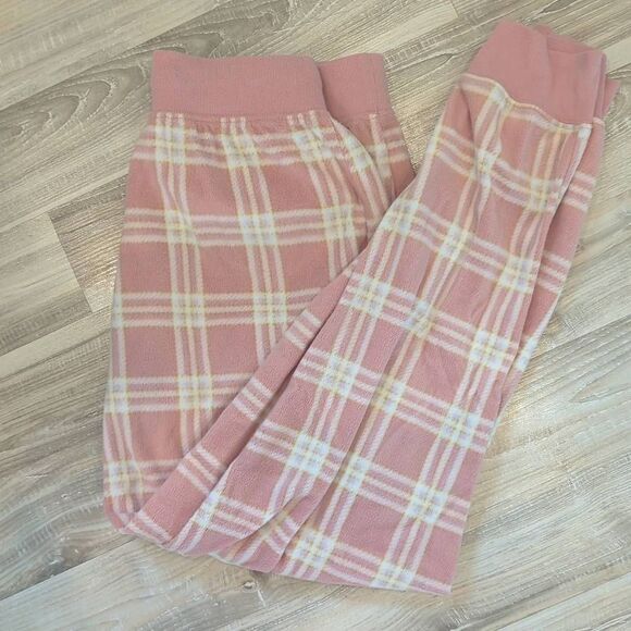 Aeropostale sweatpants women's large fleece style pink white drawstring soft - Picture 6 of 8